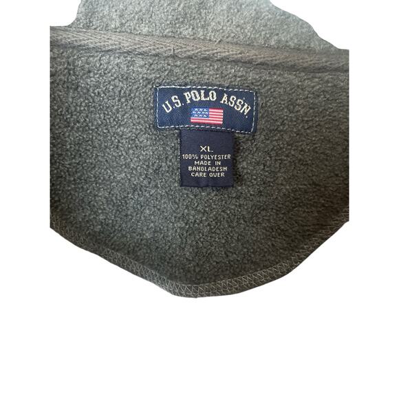 US Polo Assn XL 1/4 Zip Gray Fleece Pullover - Picture 4 of 13